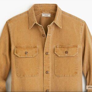 Men's J. Crew Wallace & Barnes shirt-jacket in stretch duck canvas - M